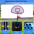 16 FT Trampoline with Basketball Hoop, SEGMART Kids Outdoor Game Trampoline for Adults/Kids, Recreational Spring Trampolines for Outdoor Yard Games with Safety Enclosure Net - ASTM Approved(1500LBS)