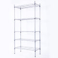 Segmart Epoxy Steel Wire 13.39"W x 29.13"D x 59.06"H 5-Shelf Freestanding Shelves, Silver Gray