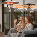 50,000 BTU Patio Heater for Outdoor Use With Wheels, Round Table Design, Triple Protection System, Outdoor Patio Heater for Home and Commercial