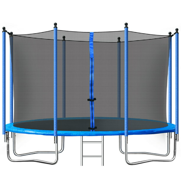 Trampoline on Clearance, New Upgraded 12 Feet Kids Outdoor Trampoline with Safety Enclosure Net and Ladder, Heavy Duty Round Trampoline for Indoor or Outdoor Backyard, L3741