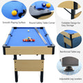SEGMART 6 Ft Folding Pool Table, Multifunctional Billiard Table, Dining Table, Indoor Game Table, All Accessories Included, Beige with Blue Felt