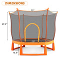 6ft Trampoline for Kids, Toddler Trampoline with Safety Enclosure Net, Ocean Balls, Indoor Outdoor Recreational Trampoline with with Jumping Mat, Birthday Gift for Kids Age 1-8, Orange