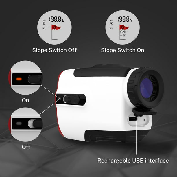 Segmart Golf Rangefinder for Golf, 900 Yards 7X Golf Range Finder with High-Precision Flag Pole Locking Vibration Function Slope Mode Continuous Scan, and Rechargeable