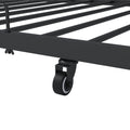 Daybed with Trundle Bed Twin Size, SEGMART Metal Trundle Bed Frame Twin Daybed Frame, Twin Daybed with Metal Slat Support, Daybed for Bedroom Guest Room, No Box Spring Needed, Black