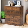 4 Chest of Drawers for Bedroom, SEGMART Bedroom Furniture Chest Cabinet with Metal Handles, Durable MDF Wood 4-Drawer Dresser for Closet to Storing Clothes, S7894