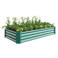 SEGMART Galvanized Raised Garden Bed, Planter Raised Garden Boxes Outdoor, Large Metal Planter Box Steel Kit for Plants, Flowers, Vegetables, Herbs, Green 7.6×3.7×0.98FT