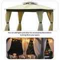 SEGMART Gazebo with Netting, Outdoor Patio Gazebo with Screen, Canopy Tent Sun Shelter Gazebo Tent Screen House, Gazebo With Double Roof for Outside Yard Deck, Screened, 10, Multi-Color