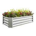 SEGMART Galvanized Raised Garden Bed, Planter Raised Garden Boxes Outdoor, Large Metal Planter Box Steel Kit for Plants, Flowers, Vegetables, Herbs, Green 7.6×3.7×0.98FT