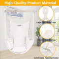 Large Hammock Chair Swing, Relax Hanging Rope Swing Chair with Detachable Metal Support Bar & Two Seat Cushions, Cotton Hammock Chair Swing Seat for Yard Bedroom Patio Porch Indoor Outdoor, B02