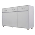 Storage Buffet Cabinet, 52'' X 15.7'' X 32'' Sideboard Buffet Storage Cabinet w/3 Storage Drawers and 3 Door Cabinets, Simple Sideboard Table with Steel Tube Legs for Dining Room, 176.4 lbs, S1373
