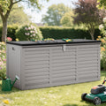 130 Gallon Outdoor Storage Box, Multi-function Deck Box for Organization & Storage, And As a Bench