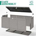 130 Gallon Outdoor Storage Box, Multi-function Deck Box for Organization & Storage, And As a Bench