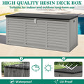 130 Gallon Outdoor Storage Box, Multi-function Deck Box for Organization & Storage, And As a Bench