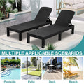 SEGMART Outdoor Lounge Chairs Set of 2, Adjustable Patio Chaise Lounges, Lounger Recliner for Poolside, Backyard, Porch, Quick Assembly, Easy Carrying, Waterproof, 330lb Capacity