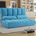 Floor Sofa Bed, Foldable Double Chaise Lounge Sofa Chair with Two Pillows, Adjustable Floor Couch and Sofa for Living Room and Bedroom, Lazy Sofa Floor Chair for Gaming, Sleeper and Reading, L2791