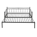 SEGMART Twin Size Metal Daybed with Pull Out Trundle, Modern 2 in 1 Sofa Bed for Kids Teens Adults, Metal Trundle Bed Frame for Bedroom Living Room Guest Room, No Box Spring Needed