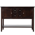 Segmart Console Table with 4 Storage Drawers, Wood Buffet Sideboard Desk with 2 Cabinets and Bottom Shelf, S5262