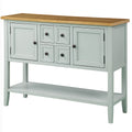 Segmart Console Table with 4 Storage Drawers, Wood Buffet Sideboard Desk with 2 Cabinets and Bottom Shelf, S5262