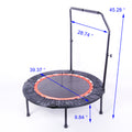 Segmart 40" Foldable Mini Trampoline, Fitness Rebounder with Adjustable Foam Handle, Fitness Exercise Rebounder Trampoline for Adults, Indoor/Garden Workout, 300lbs, Black
