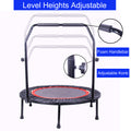 Segmart 40" Foldable Mini Trampoline, Fitness Rebounder with Adjustable Foam Handle, Fitness Exercise Rebounder Trampoline for Adults, Indoor/Garden Workout, 300lbs, Black