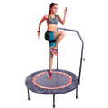 Segmart 40" Foldable Mini Trampoline, Fitness Rebounder with Adjustable Foam Handle, Fitness Exercise Rebounder Trampoline for Adults, Indoor/Garden Workout, 300lbs, Black