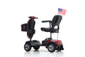 Segmart Mobility Scooter for Seniors, 20''W Armrest, Windshield, Rear Suspension, Front Rear Light, Cup Holder, USB Charging Port, Gift Flag, 300lbs, Blue