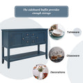 Segmart Console Table with 4 Storage Drawers, Wood Buffet Sideboard Desk with 2 Cabinets and Bottom Shelf, S5262