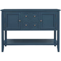 Segmart Console Table with 4 Storage Drawers, Wood Buffet Sideboard Desk with 2 Cabinets and Bottom Shelf, S5262