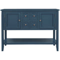 Buffet Sideboard, Console Table with 4 Storage Drawers, 46" x 15" x 34" Wood Buffet Sideboard Desk with 2 Cabinets and Bottom Shelf, Retro Console Table Entryway Table Accent Table for Entryway, S88001