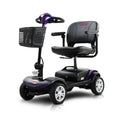 Segmart Mobility Scooter for Seniors, 20''W Armrest, Rear Suspension, Front Rear Light, 300lbs, Purple