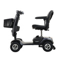 Segmart Mobility Scooter for Seniors, 20''W Armrest, Windshield, Rear Suspension, Front Rear Light, Cup Holder, USB Charging Port, Gift Flag, 300lbs, Grey
