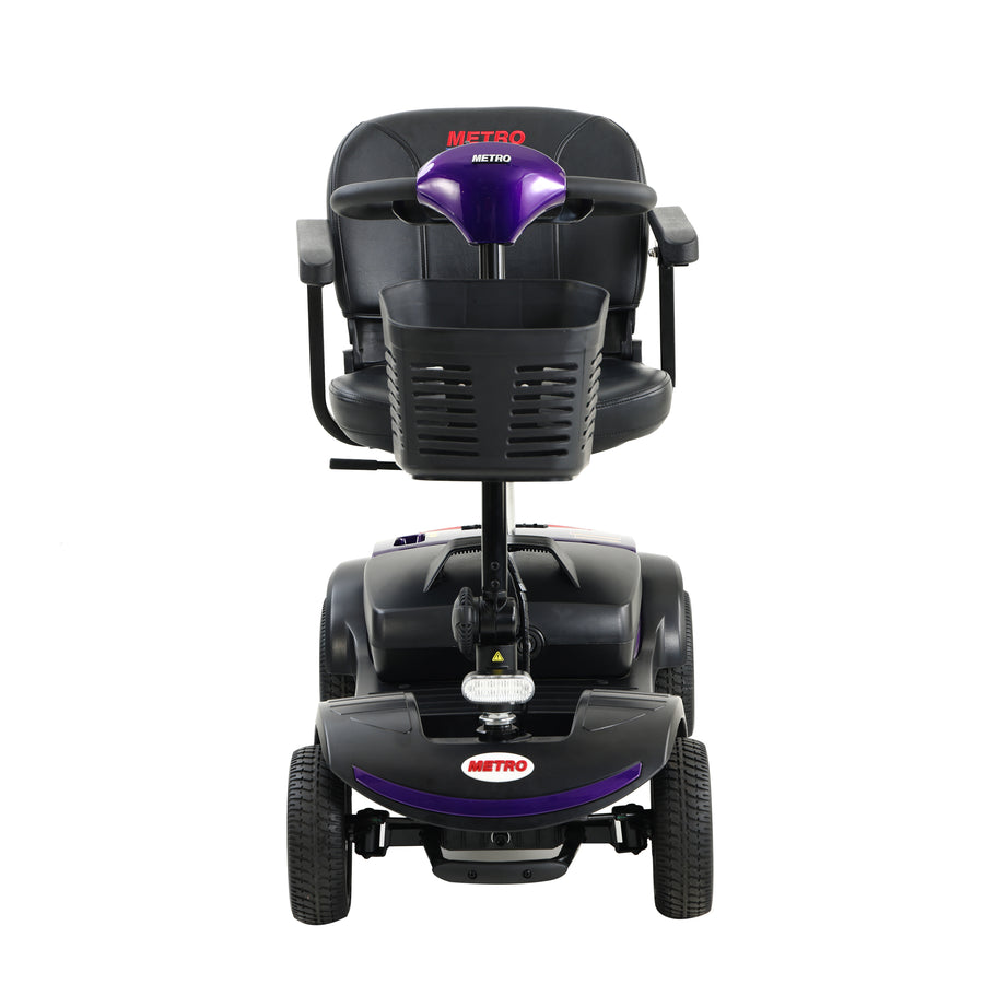 Segamrt 4 Wheel Mobility Scooter for Seniors, 20''W Compact Travel Scooter with Front Rear Light, Purple