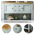 Segmart Console Table with 4 Storage Drawers, Wood Buffet Sideboard Desk with 2 Cabinets and Bottom Shelf, S5262