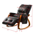 Single Massage Recliner Chair, SEGMART Massage Recliner Chair with Remote Control, PU Leather Ergonomic Heated Massage Chair with Wood Frame & Storage Pockets, 330lbs, S6783