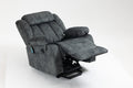 Lift Recliner, Electric Power Lounge Single Sofa for Elderly and Disabled, Heavy Duty Reclining Chair with Remote Control, Plush Fabric Sofa Living Room Chair with Overstuffed Design, Grey, SS2392