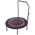Segmart 40" Foldable Mini Trampoline, Fitness Rebounder with Adjustable Foam Handle, Fitness Exercise Rebounder Trampoline for Adults, Indoor/Garden Workout, 300lbs, Black