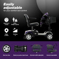Compact Mobility Scooters for Senior, SEGMART Heavy Duty Electric Scooters with 300W Motor, Motorized Scooter with Detachable Basket, Outdoor Scooter With Anti-Tip wheel, Purple, SS190