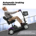 Compact Mobility Scooters for Senior, SEGMART Heavy Duty Electric Scooters with 300W Motor, Motorized Scooter with Detachable Basket, Outdoor Scooter With Anti-Tip wheel, Purple, SS190