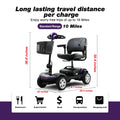 Compact Mobility Scooters for Senior, SEGMART Heavy Duty Electric Scooters with 300W Motor, Motorized Scooter with Detachable Basket, Outdoor Scooter With Anti-Tip wheel, Purple, SS190