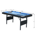 SEGMART 3 in 1 Folding Pool Table Dining Table Combo, Portable Billiards Table, Multifunctional Snooker Table, Table Games, and All Accessories Included, Black with Blue Felt