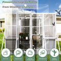 SEGMART 8' x 8' Walk-in Greenhouse for Outdoor, Polycarbonate Greenhouse with Adjustable Roof Vent, Lockable Door, Triangular Support, Wooden Lean to Greenhouses for Plants in Winter