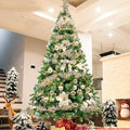SEGMART 7.4Ft Home Snow Fir Christmas Trees, Artificial Christmas Tree with 65 Pine Cones & 1300 Tips, Solid Metal Stand, Decorations for Christmas, Indoor, Outdoor, Green, SS1628