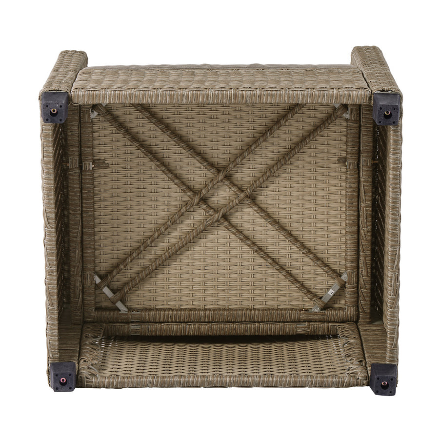 Patio Furniture Set Clearance, 4 Piece Patio Furniture Sets with Loveseat Sofa, Lounge Chair, Wicker Chair, Coffee Table, All-Weather Patio Sectional Sofa Set with Cushions for Backyard Garden Pool
