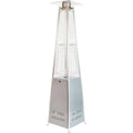 Segmart 48,000 BTU Pyramid Patio Heater, Tall Standing Outdoor Propane Heater with Wheels & Tip-Over Safety Protection, Visible Flame Glass Tube for Backyard, Garden, Commercial Use - Gray