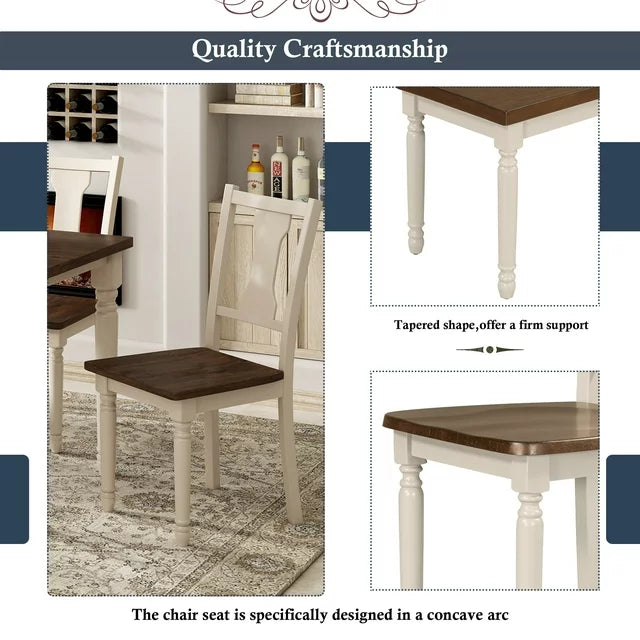 SEGMART 6 Piece Dining Table Set, Modern Home Dining Set with Table, Bench & 4 Cushioned Chairs, Wood Rectangular Table and Chair Set, Farmhouse Kitchen Table Set for Dining Room - Espresso, B1383