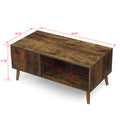 Cocktail Table for Living Room, 2-tier Industrial Coffee Table with Storage Shelf, Small Tea Table for Bedroom, Office, Easy Assembly Accent Furniture