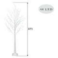 Christmas Trees with White Lights, SEGMART 4 Feet Artificial Christmas Trees with 48 Warm White LED Lights, PVC Stand, for Christmas Party Decorations Tree Plugin Indoor Outdoor, S6960