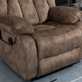 Power Lift Recliner Chair for Elderly, Heavy Duty and Safety Motion Reclining Mechanism Recliner Chair with Remote Control, Plush Fabric Sofa Living Room Chair with Overstuffed Design, Brown, SS239