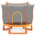 6ft Trampoline for Kids, Toddler Trampoline with Safety Enclosure Net, Ocean Balls, Indoor Outdoor Recreational Trampoline with with Jumping Mat, Birthday Gift for Kids Age 1-8, Orange