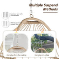 Hanging Egg Chair, Indoor Outdoor Swing Egg Chair Without Stand, Wicker Hammock Chair Swing with Cushion & Hanging Chain, Hanging Lounge Chair for Patio Backyard Balcony Garden Bedroom